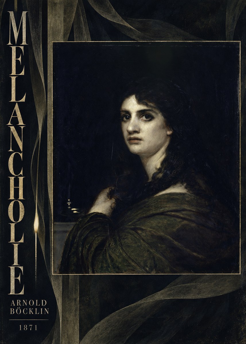 Arnold Böcklin Melancholie No6 - Poszter