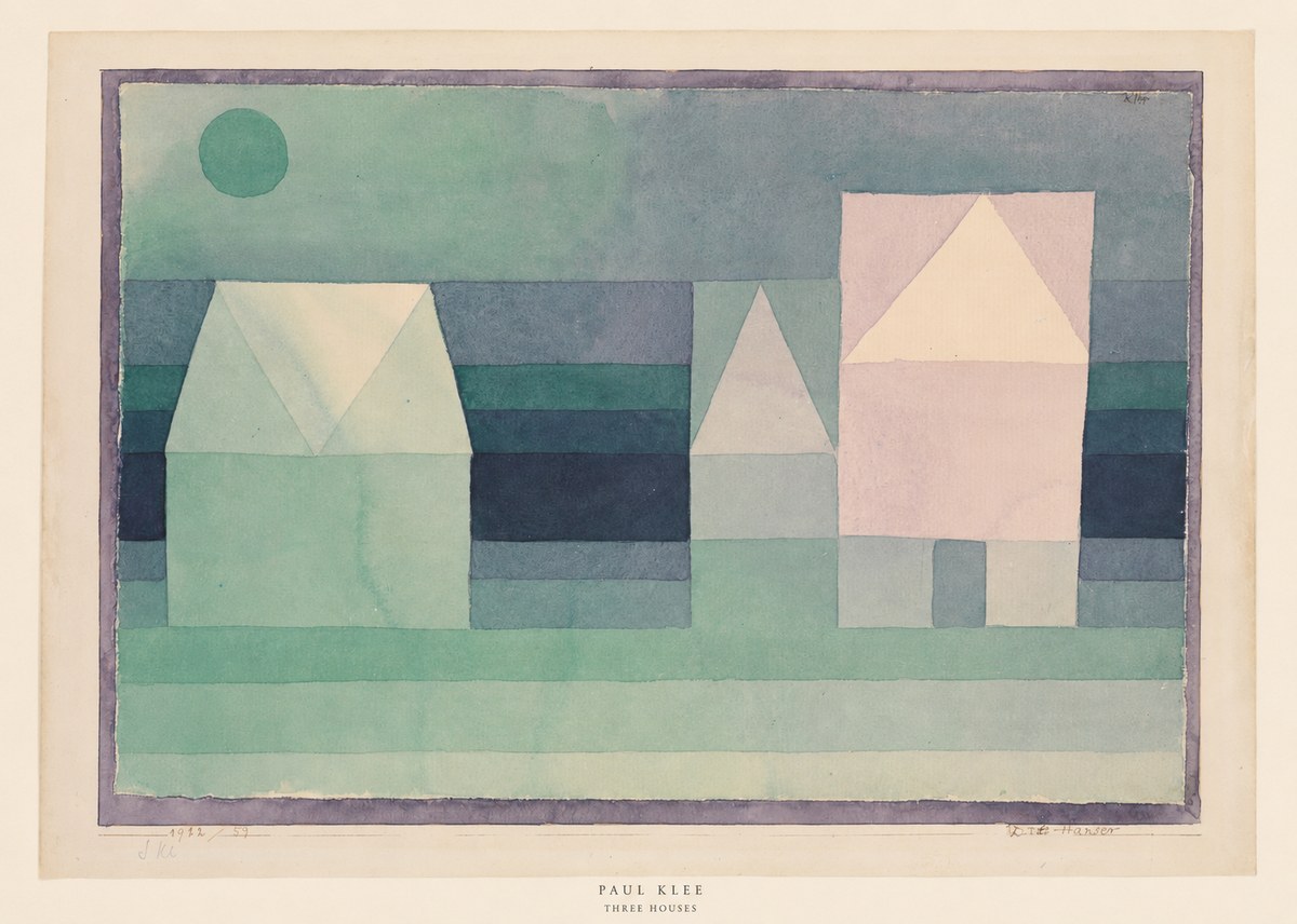 Paul Klee Three Houses No6 - Poszter