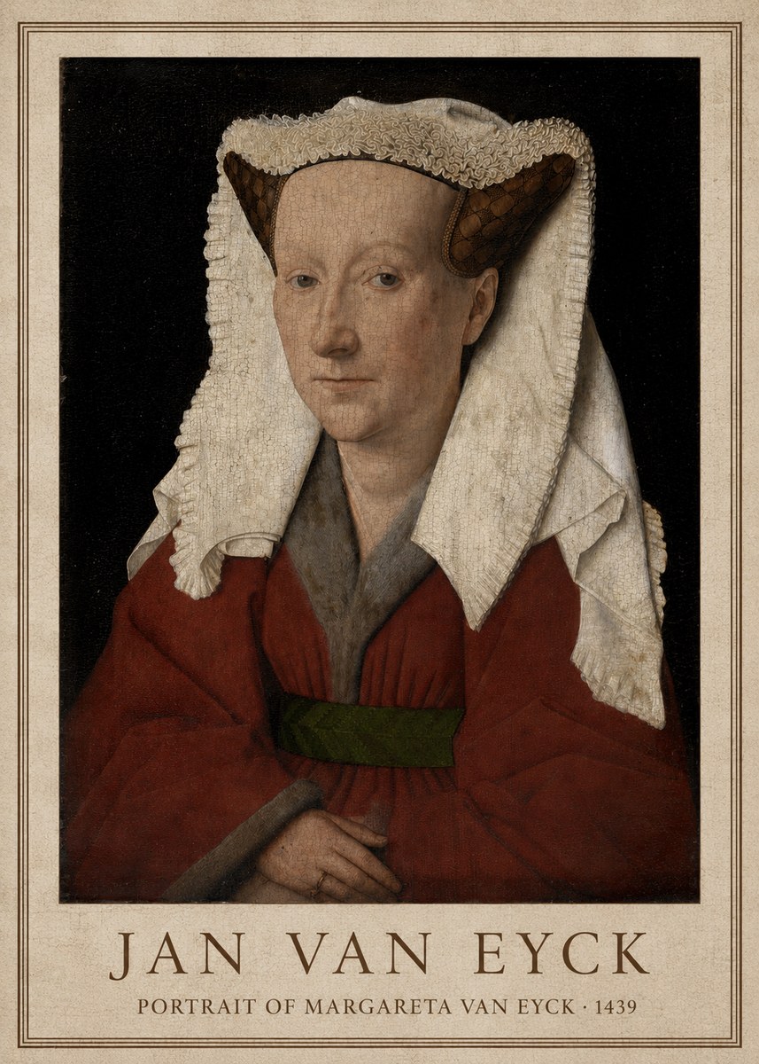 Jan van Eyck Portrait of Margareta Van Eyck No1 - Poszter