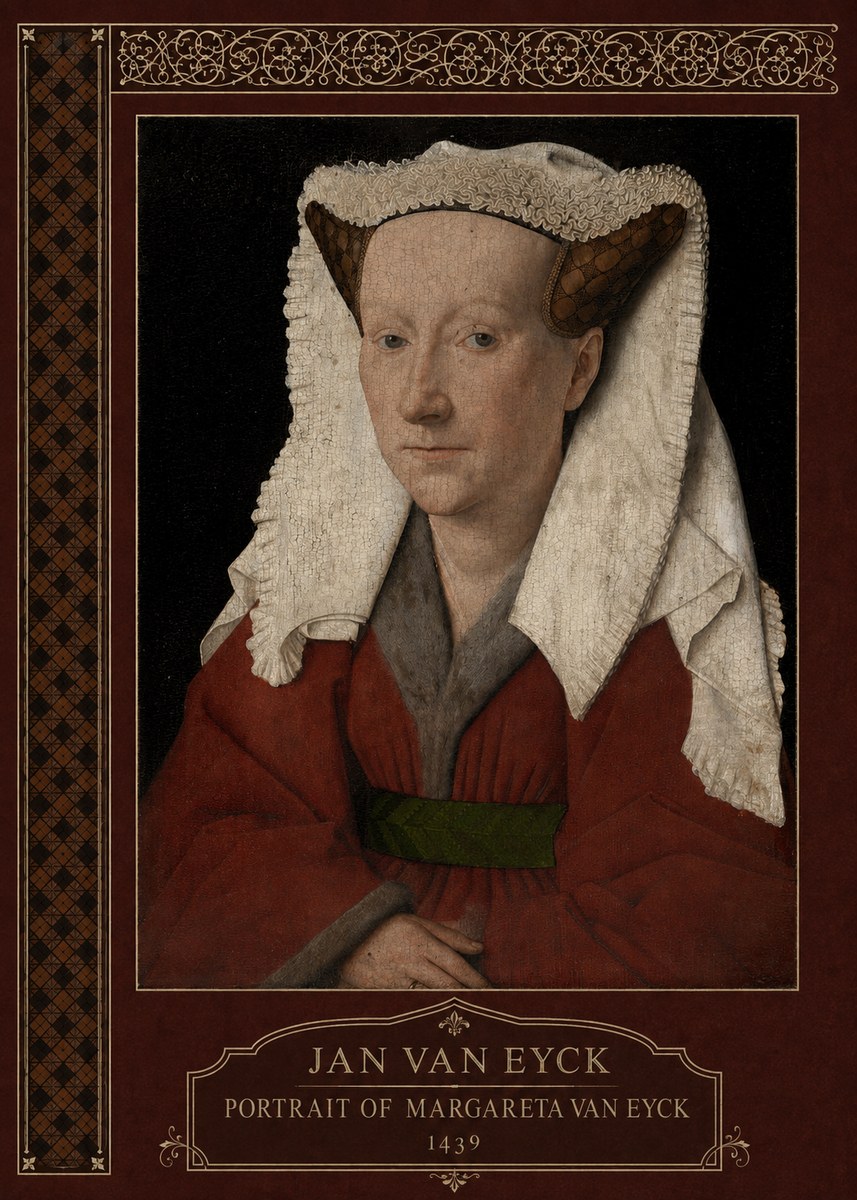 Jan van Eyck Portrait of Margareta Van Eyck No6 - Poszter