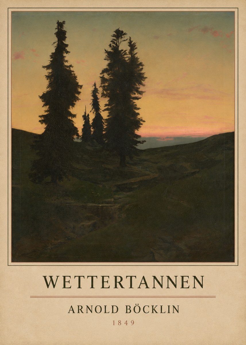 Arnold Böcklin Wettertannen No1 - Poszter