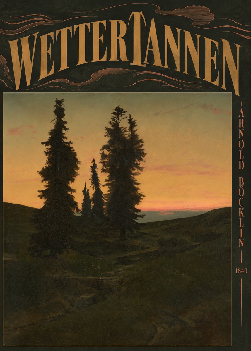 Arnold Böcklin Wettertannen No6 - Poszter