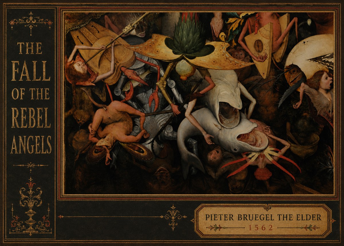 Pieter Bruegel The Fall of the Rebel Angels VI No2 - Poszter