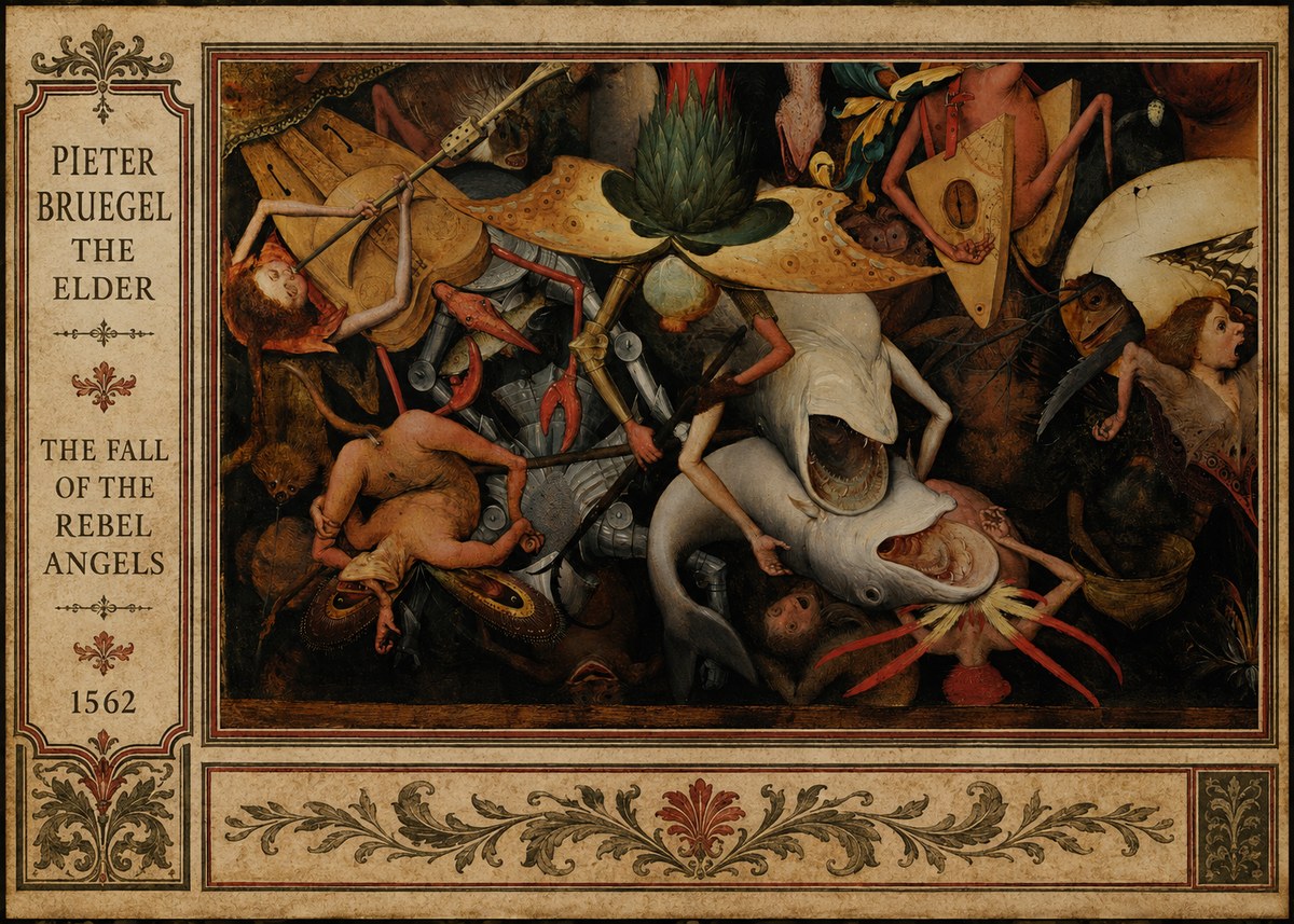 Pieter Bruegel The Fall of the Rebel Angels VI No4 - Poszter