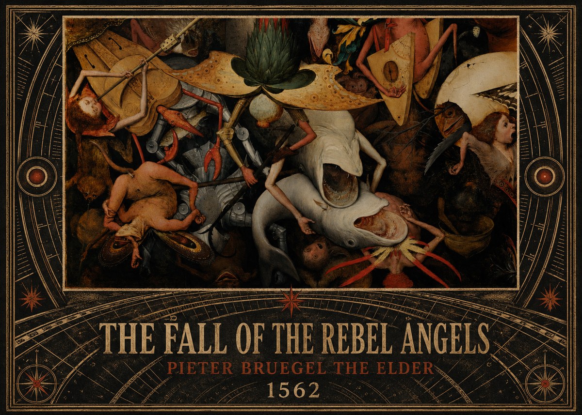 Pieter Bruegel The Fall of the Rebel Angels VI No5 - Poszter