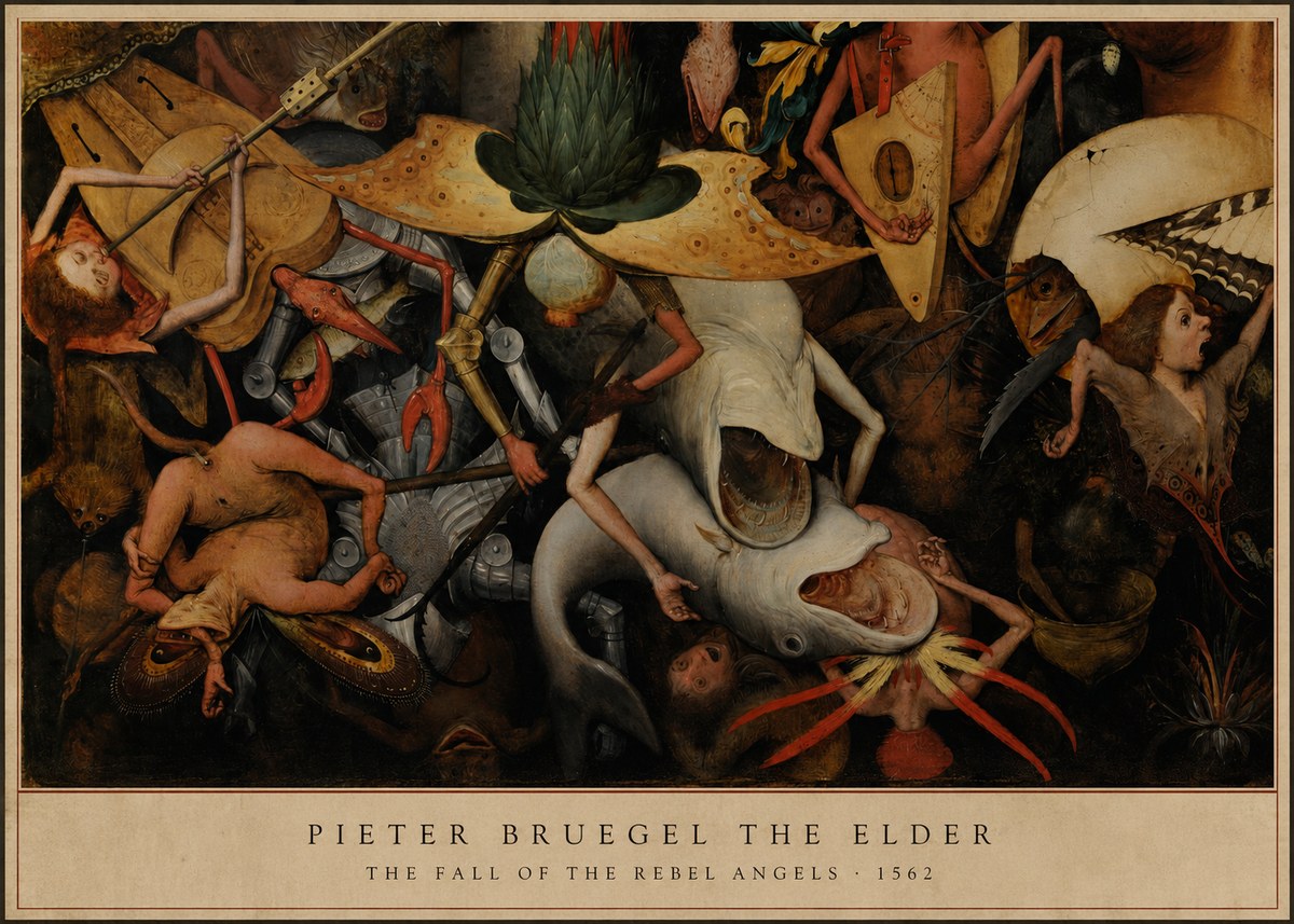 Pieter Bruegel The Fall of the Rebel Angels VI No6 - Poszter