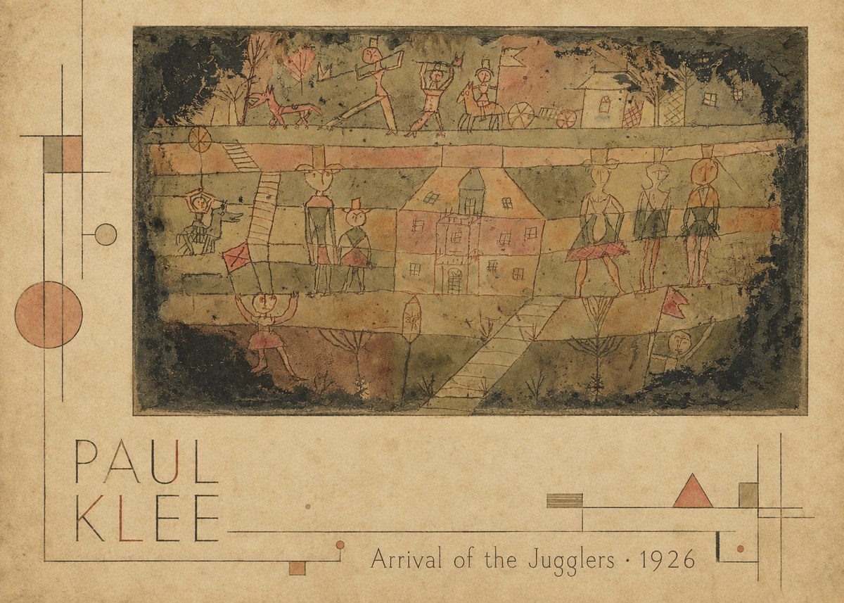 Paul Klee Arrival of the Jugglers No2 - Poszter