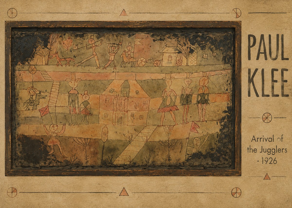 Paul Klee Arrival of the Jugglers No5 - Poszter