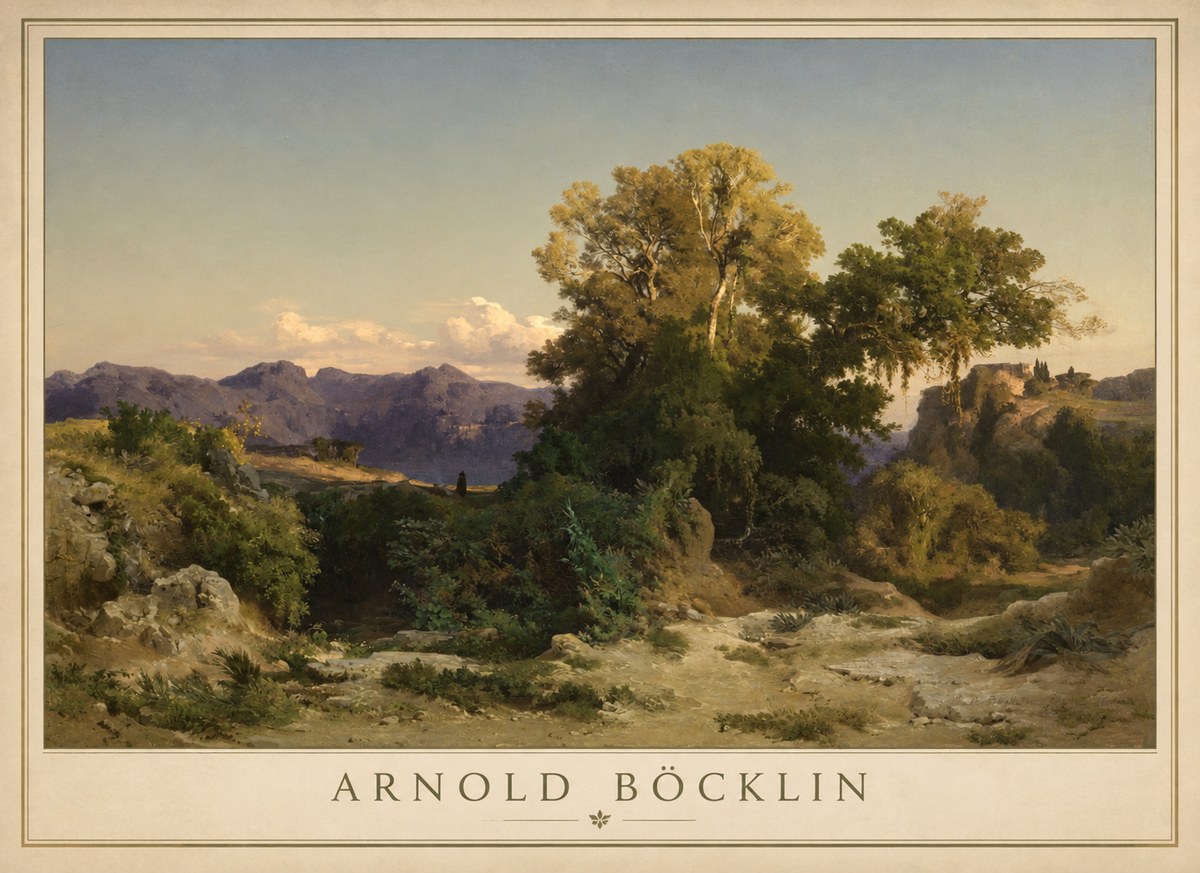 Arnold Böcklin Im Albanergebirge No4 - Poszter