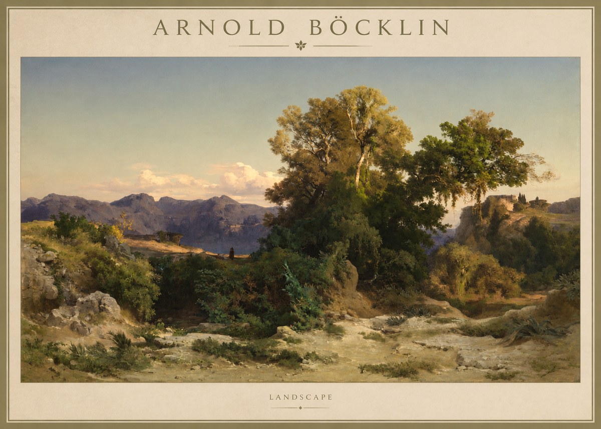 Arnold Böcklin Im Albanergebirge No5 - Poszter