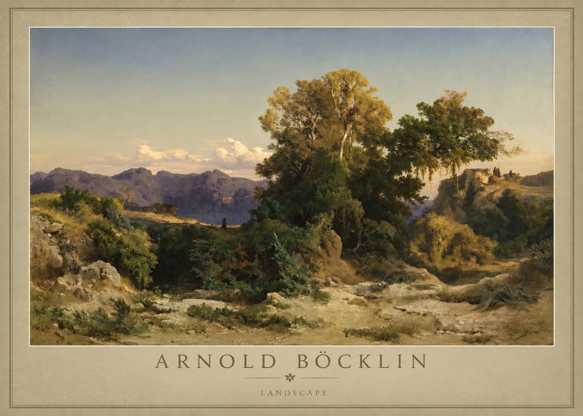 Arnold Böcklin Im Albanergebirge No6 - Poszter