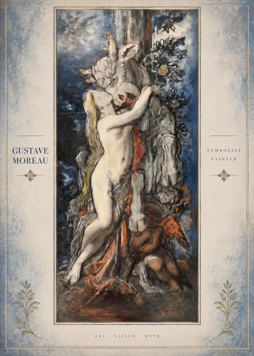 Gustave Moreau Europe and the Bull No3 - Poszter