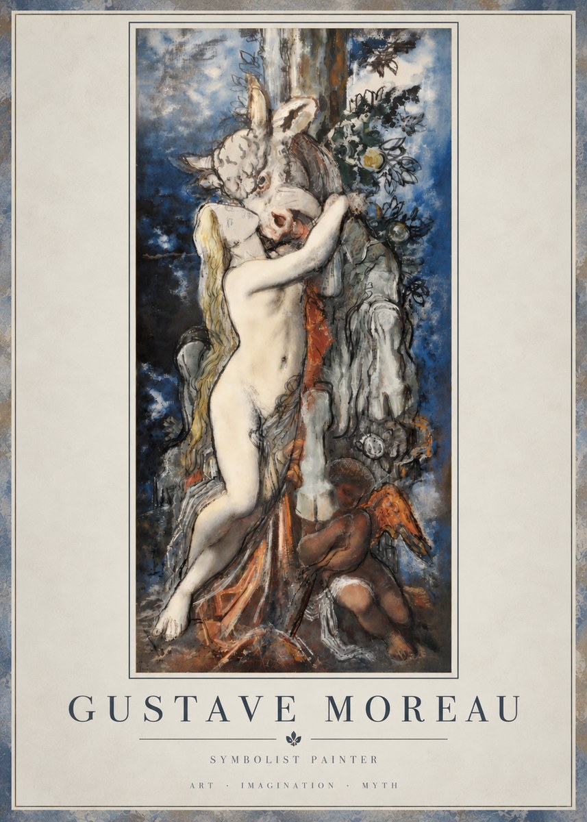 Gustave Moreau Europe and the Bull No4 - Poszter