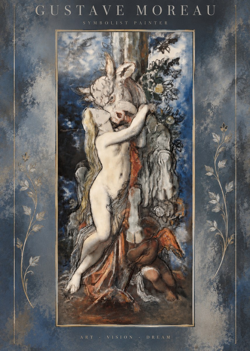 Gustave Moreau Europe and the Bull No5 - Poszter