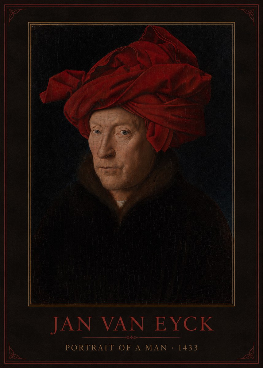 Jan van Eyck Portrait of a Man IV No3 - Poszter