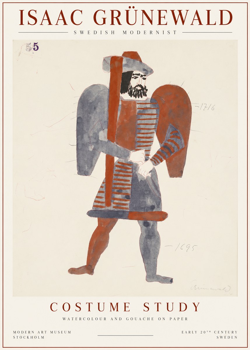 Isaac Grünewald Costume Study VII No1 - Poszter
