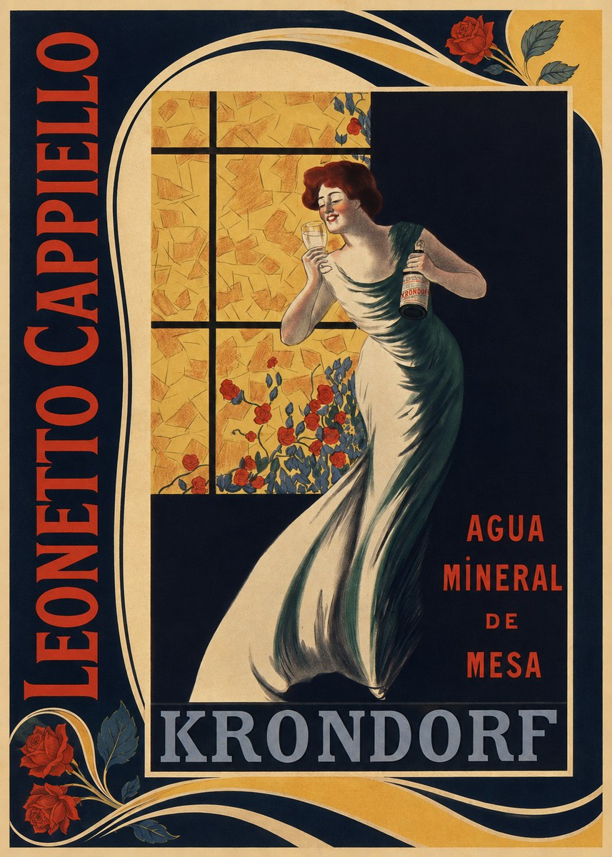 Leonetto Cappiello Agua Mineral De Mesa Krondorf No2 - Poszter