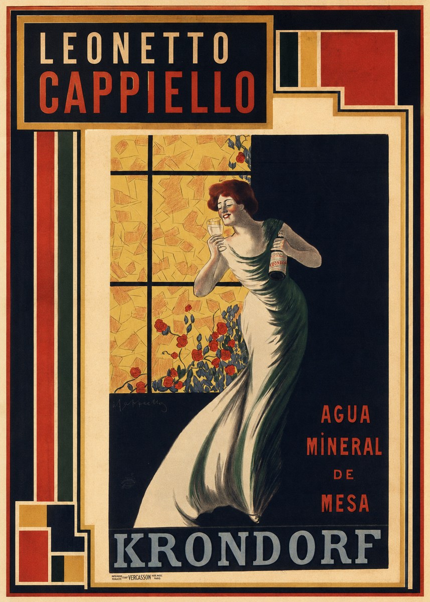 Leonetto Cappiello Agua Mineral De Mesa Krondorf No3 - Poszter