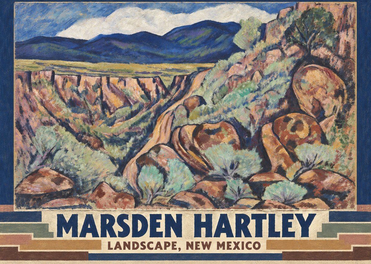 Marsden Hartley Landscape, New Mexico No3 - Poszter
