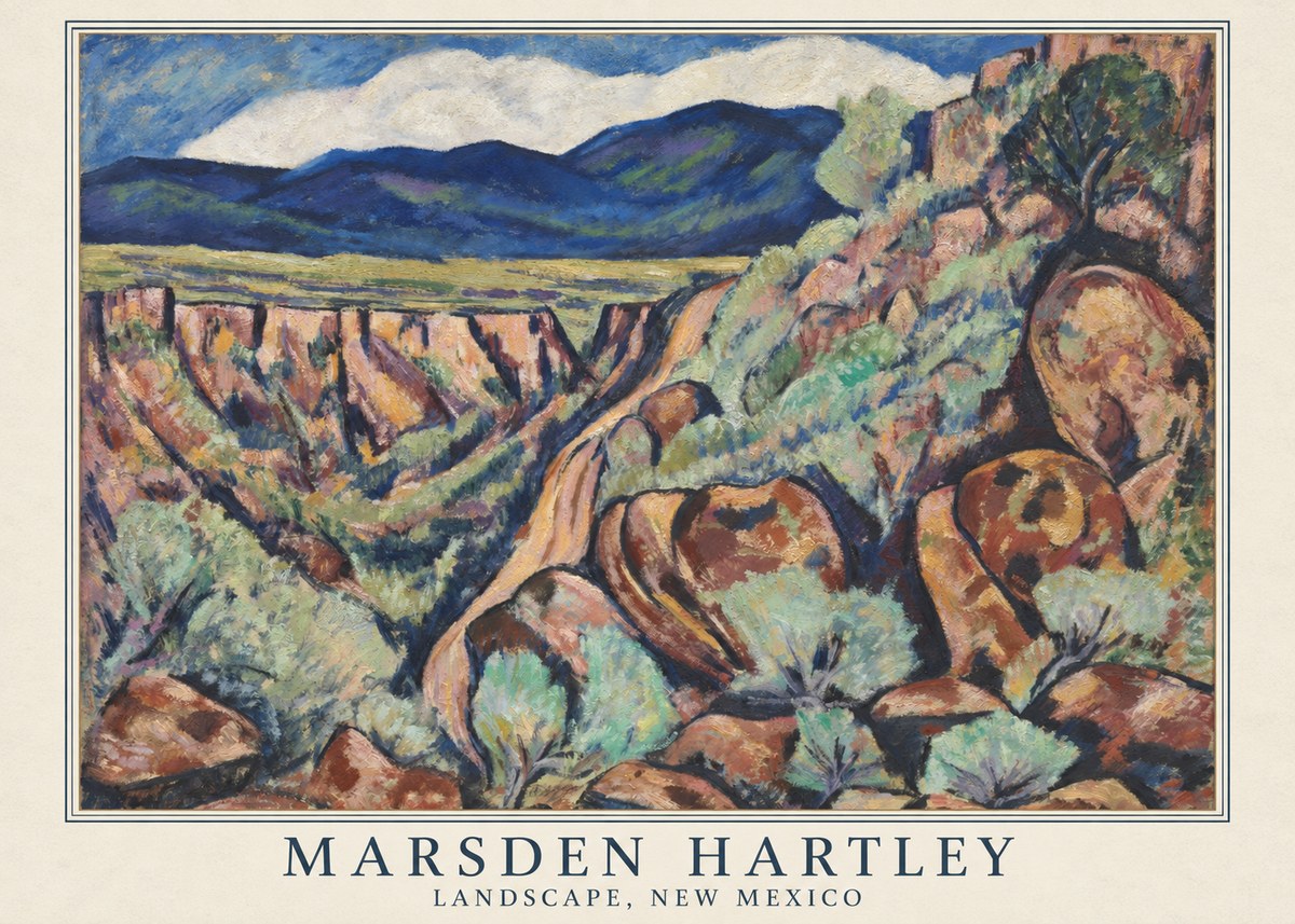 Marsden Hartley Landscape, New Mexico No5 - Poszter