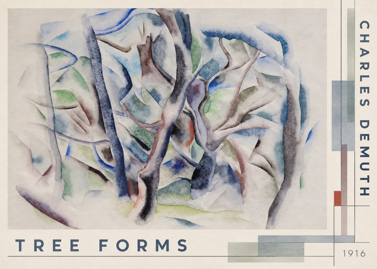 Charles Demuth Tree Forms No4 - Poszter