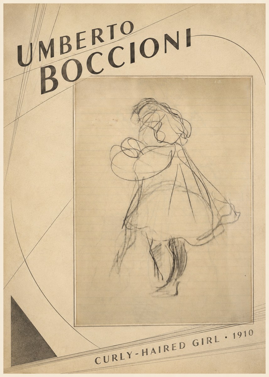 Umberto Boccioni Curly-haired Girl No2 - Poszter