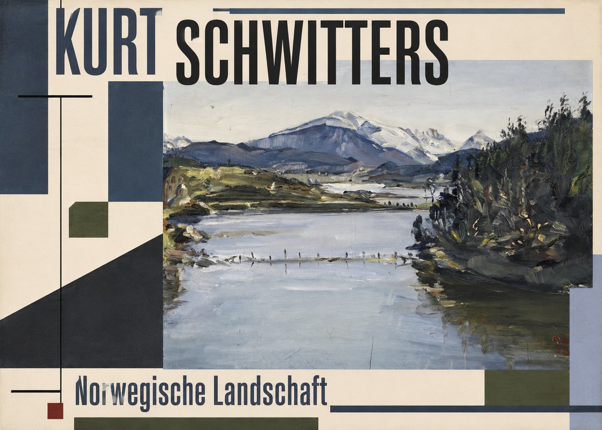 Kurt Schwitters Norwegische Landschaft No2 - Poszter