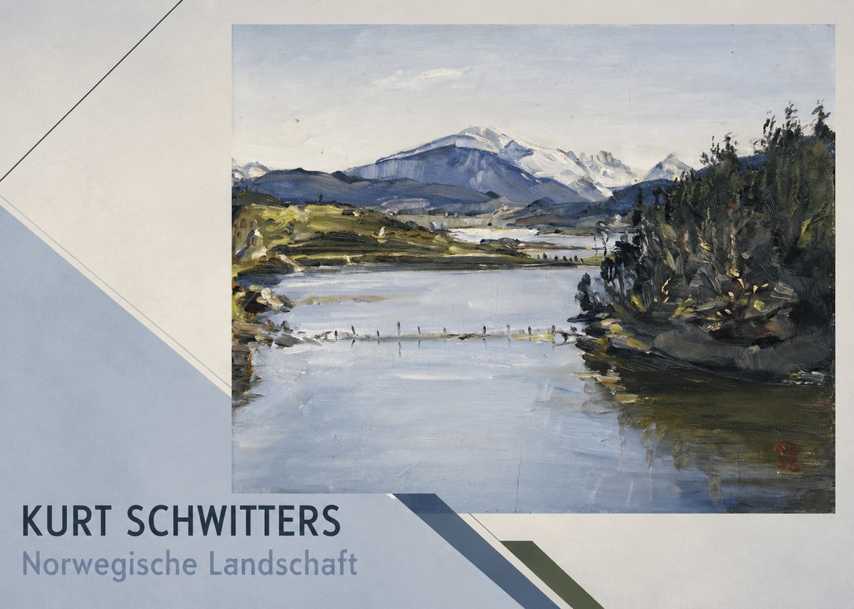 Kurt Schwitters Norwegische Landschaft No3 - Poszter