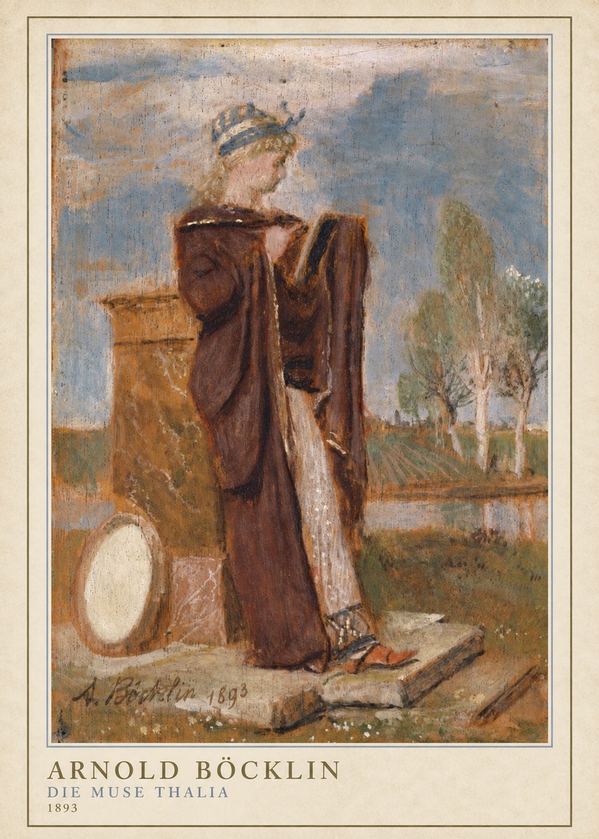 Arnold Böcklin Die Muse Thalia I No4 - Poszter