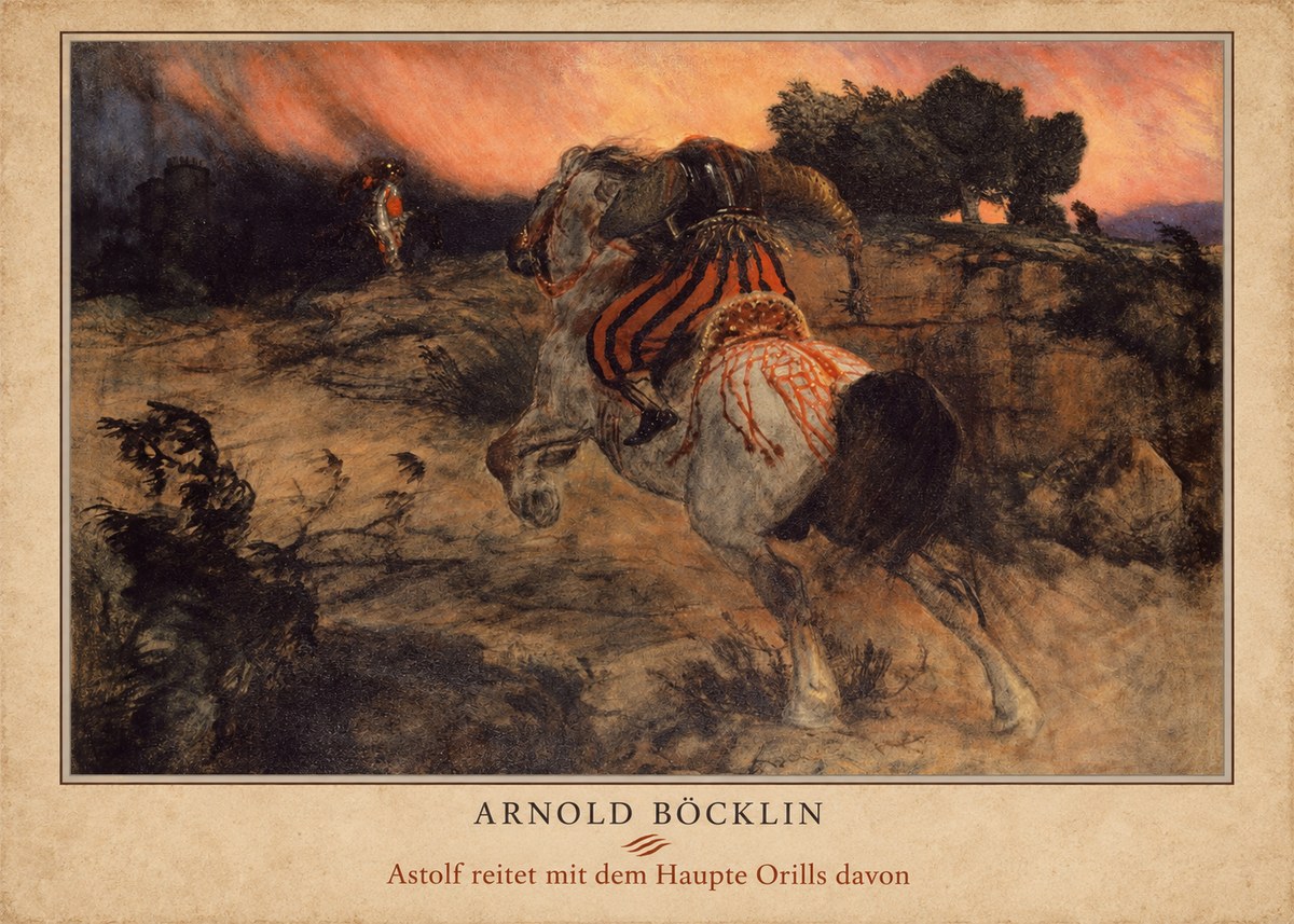 Arnold Böcklin Astolf Reitet Mit Dem Haupte Orills Davon No4 - Poszter