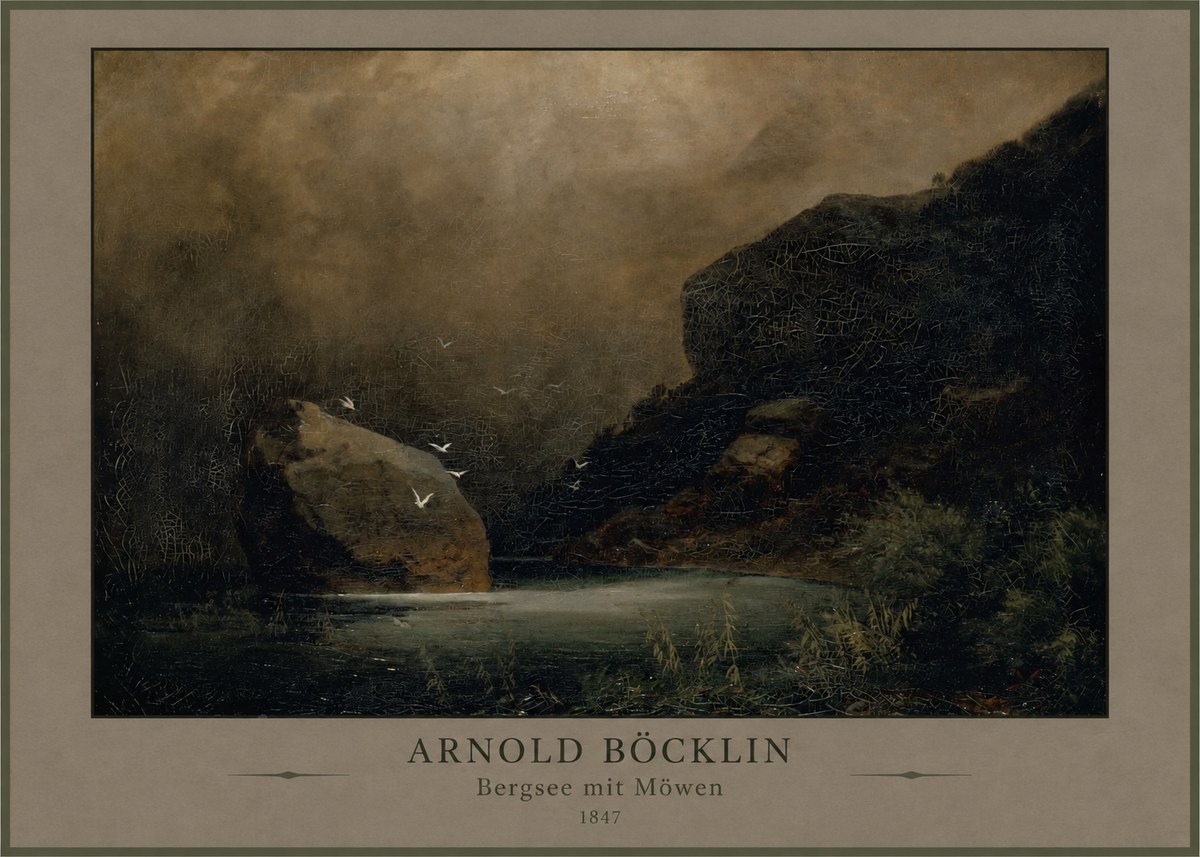 Arnold Böcklin Bergsee Mit Möwen No3 - Poszter