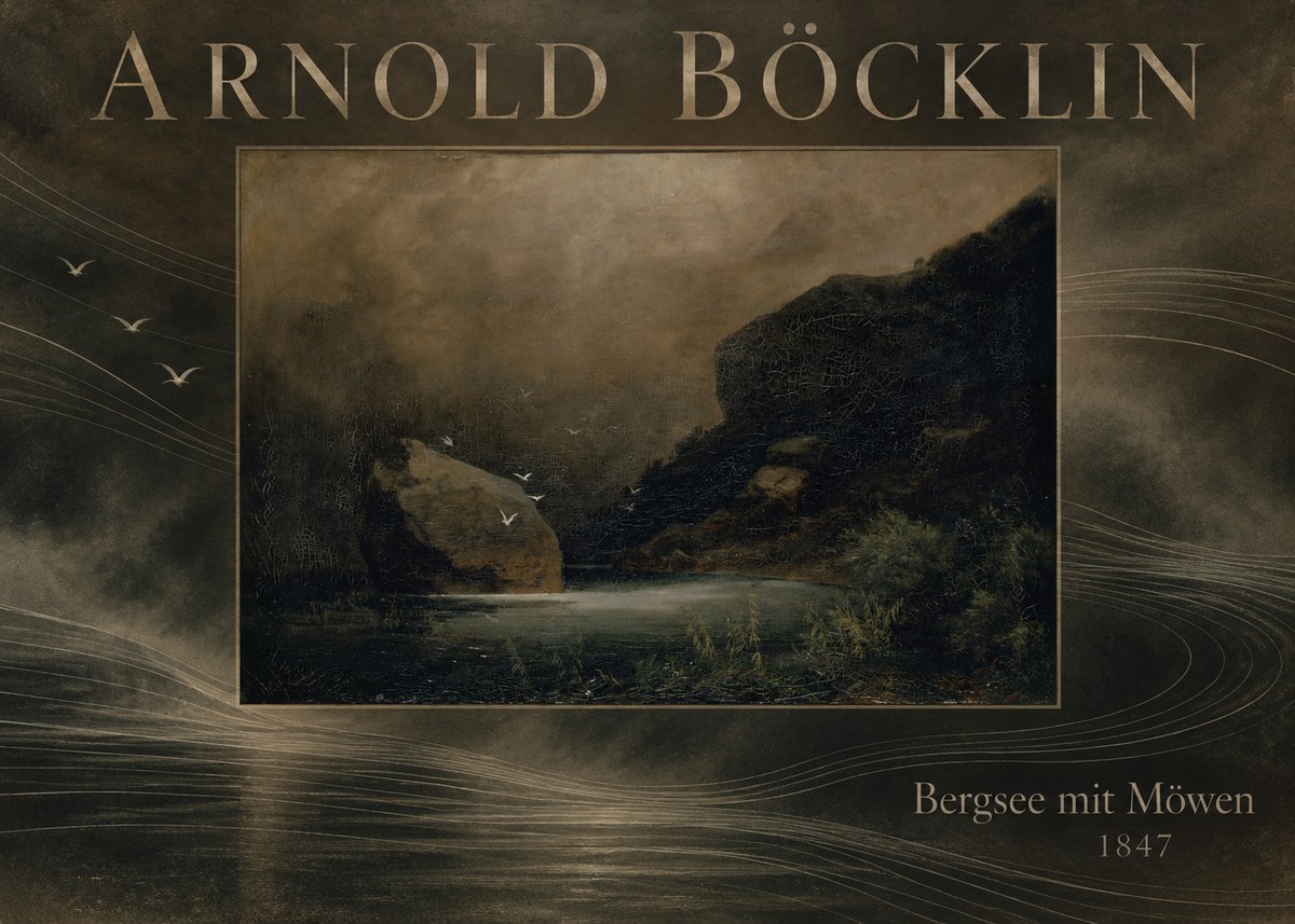 Arnold Böcklin Bergsee Mit Möwen No6 - Poszter