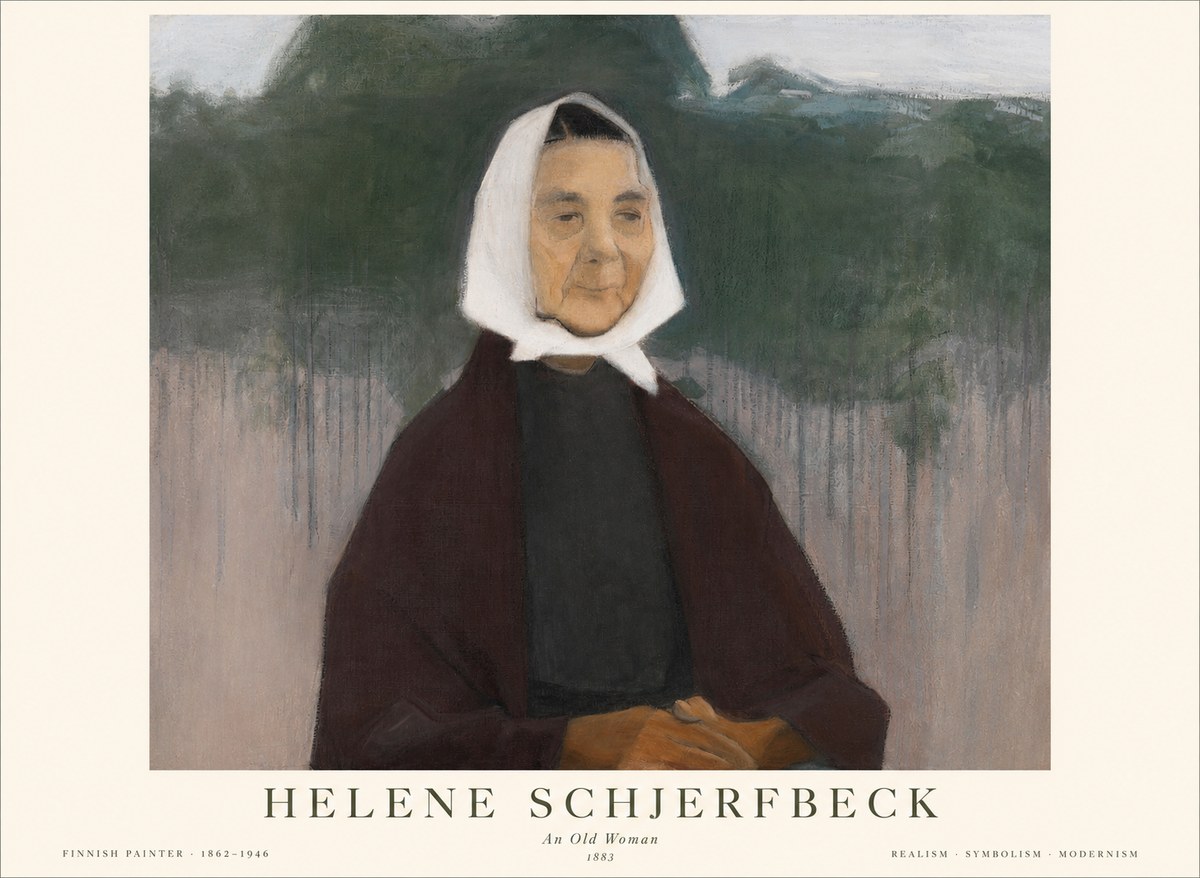 Helene Schjerfbeck An Old Woman No1 - Poszter