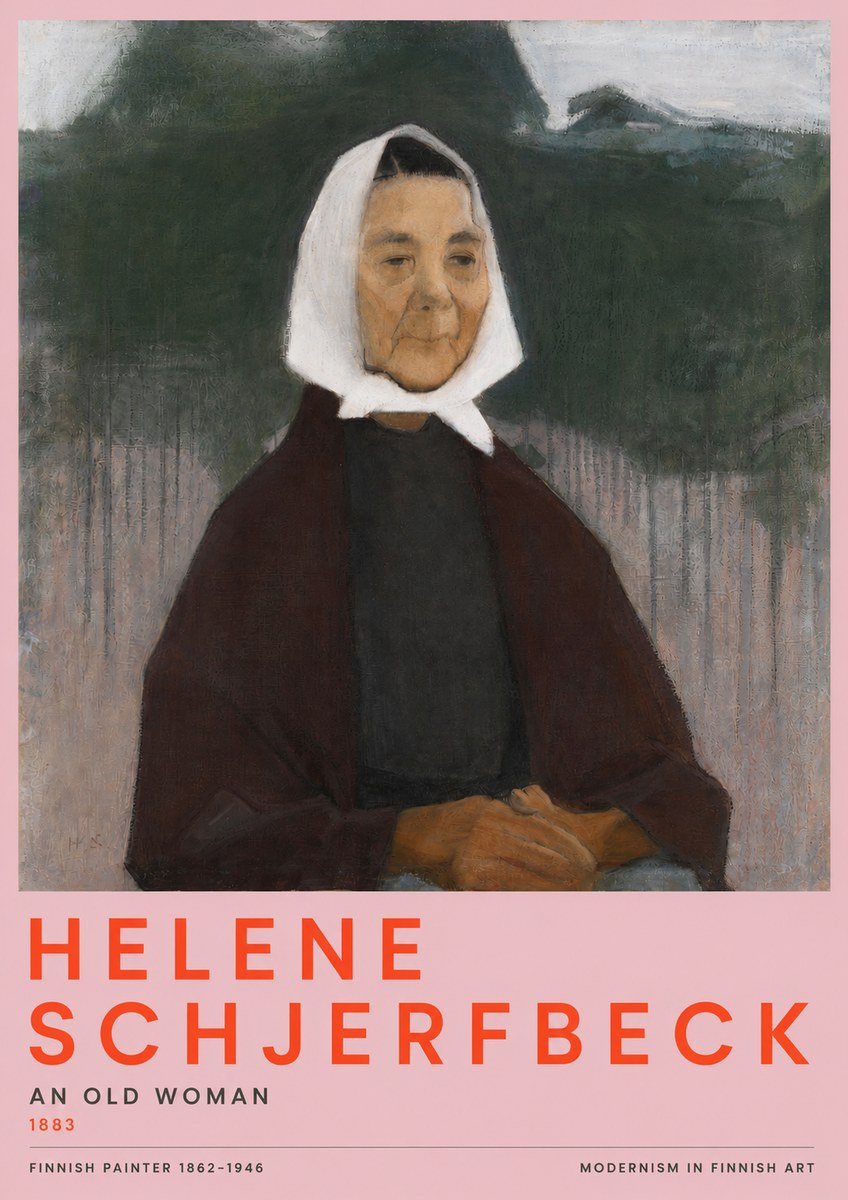 Helene Schjerfbeck An Old Woman No4 - Poszter