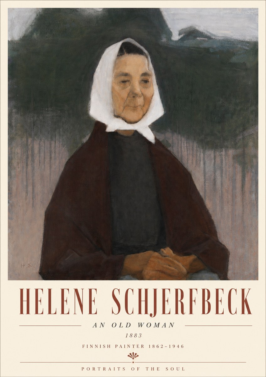 Helene Schjerfbeck An Old Woman No6 - Poszter