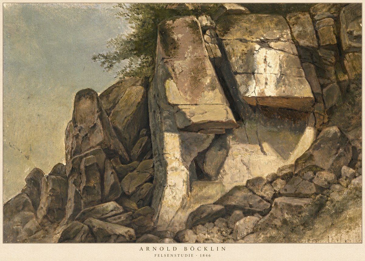 Arnold Böcklin Felsenstudie No5 - Poszter