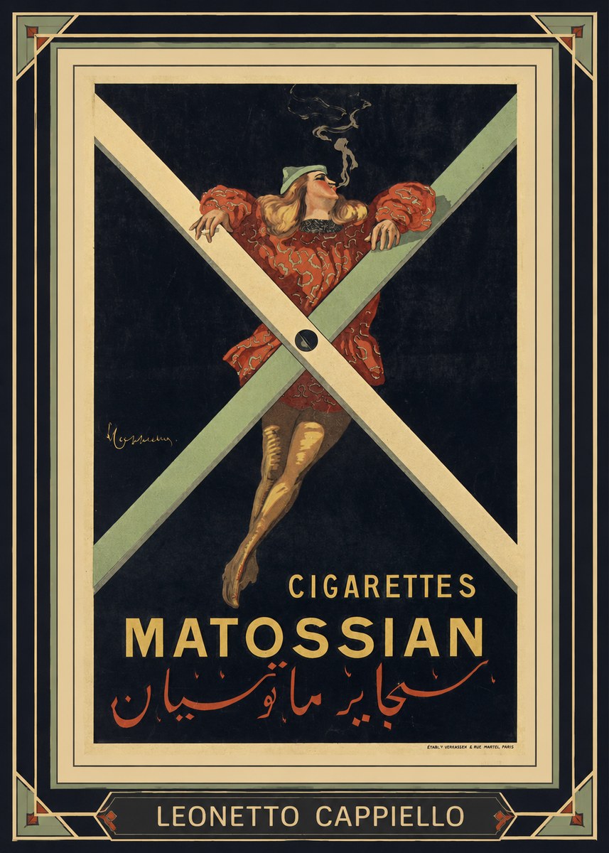 Leonetto Cappiello Cigarettes Matossian No1 - Poszter