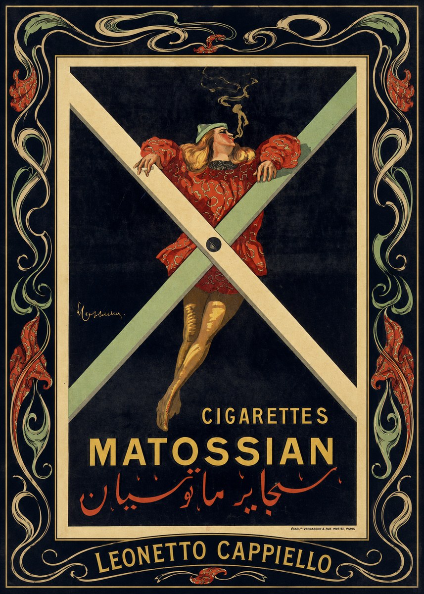 Leonetto Cappiello Cigarettes Matossian No4 - Poszter
