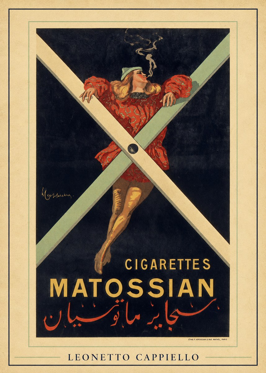 Leonetto Cappiello Cigarettes Matossian No6 - Poszter