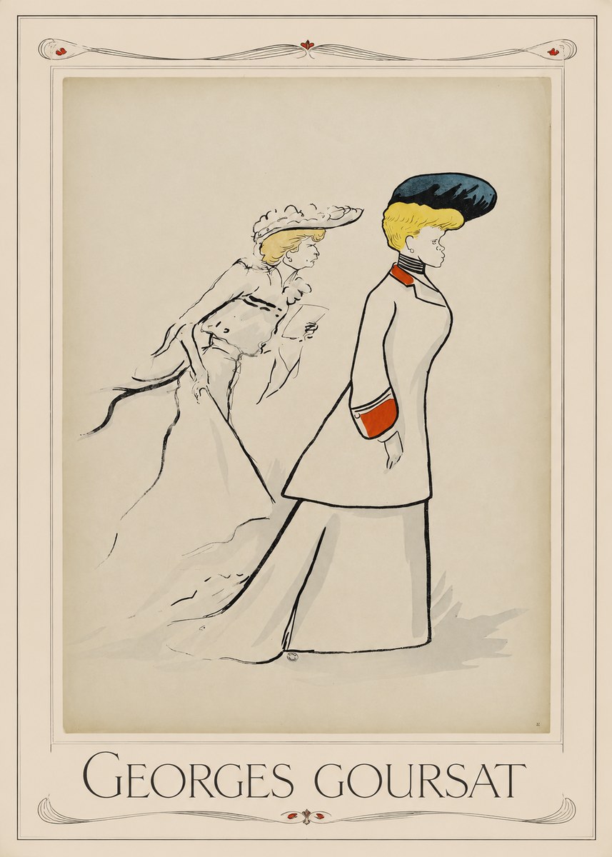 Georges Goursat Elegant Promenade No1 - Poszter
