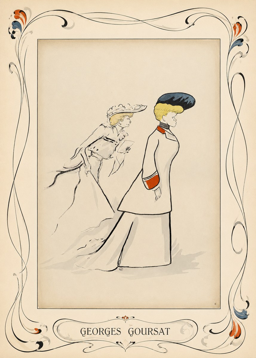 Georges Goursat Elegant Promenade No4 - Poszter
