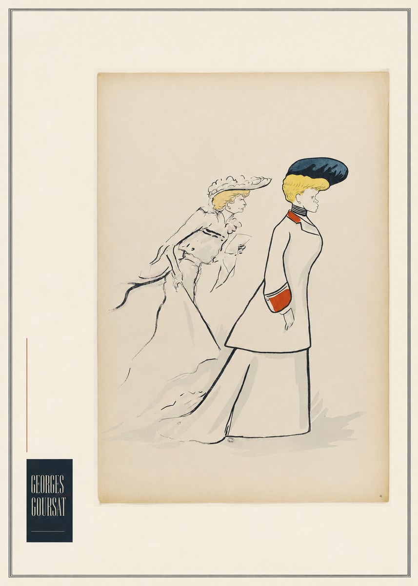 Georges Goursat Elegant Promenade No5 - Poszter