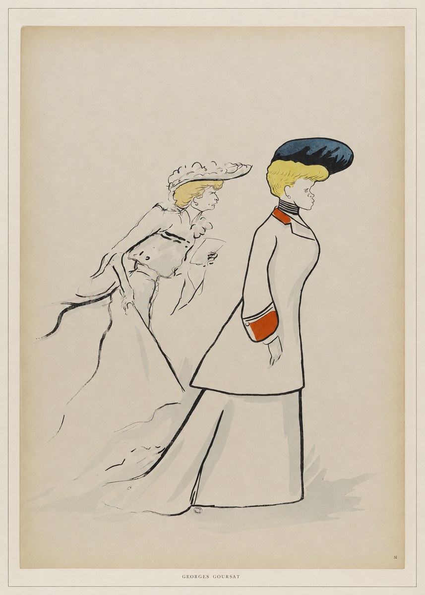 Georges Goursat Elegant Promenade No6 - Poszter