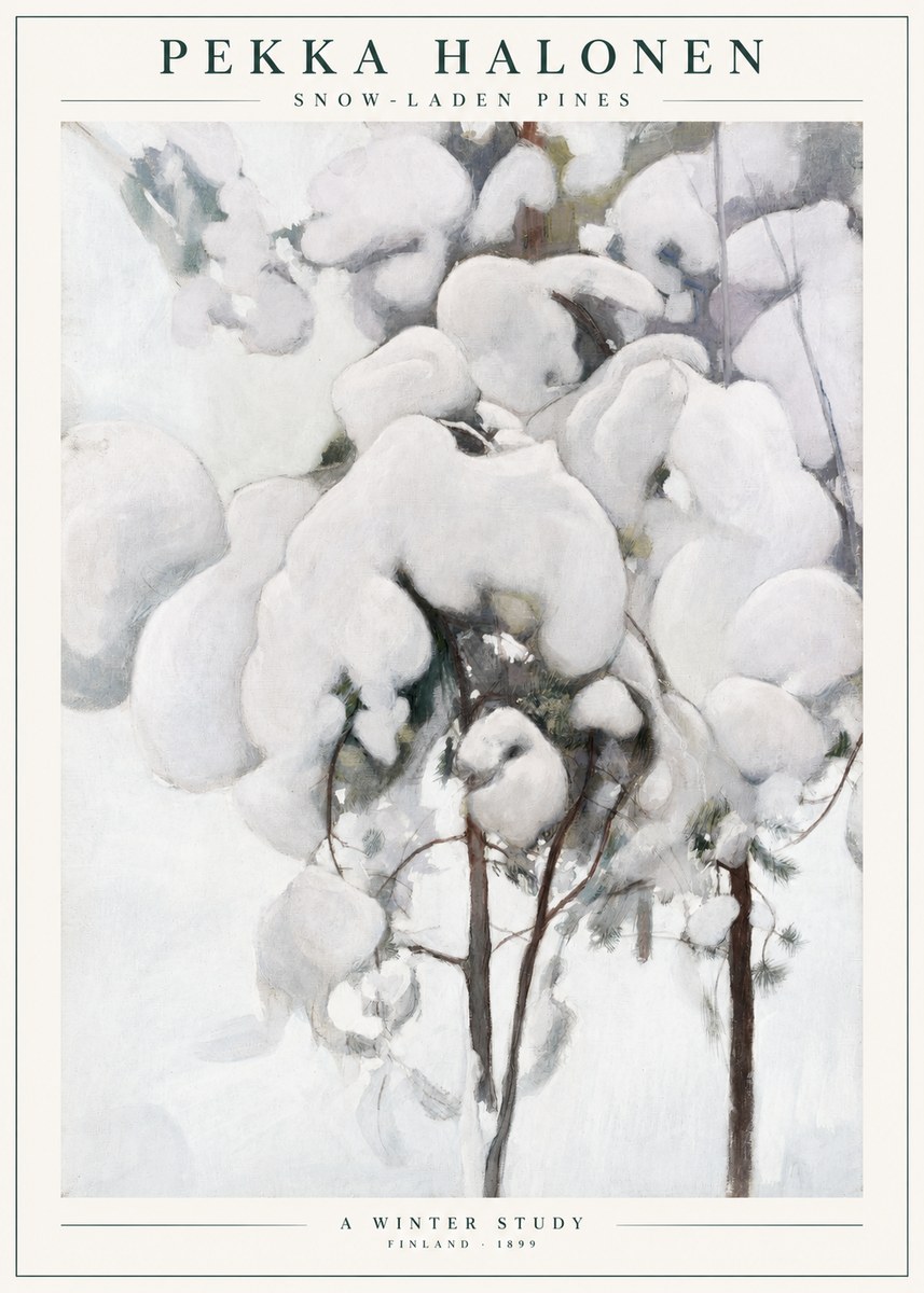 Pekka Halonen Snow-laden Pines No1 - Poszter