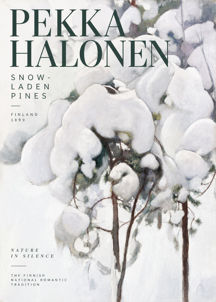 Pekka Halonen Snow-laden Pines No2 - Poszter