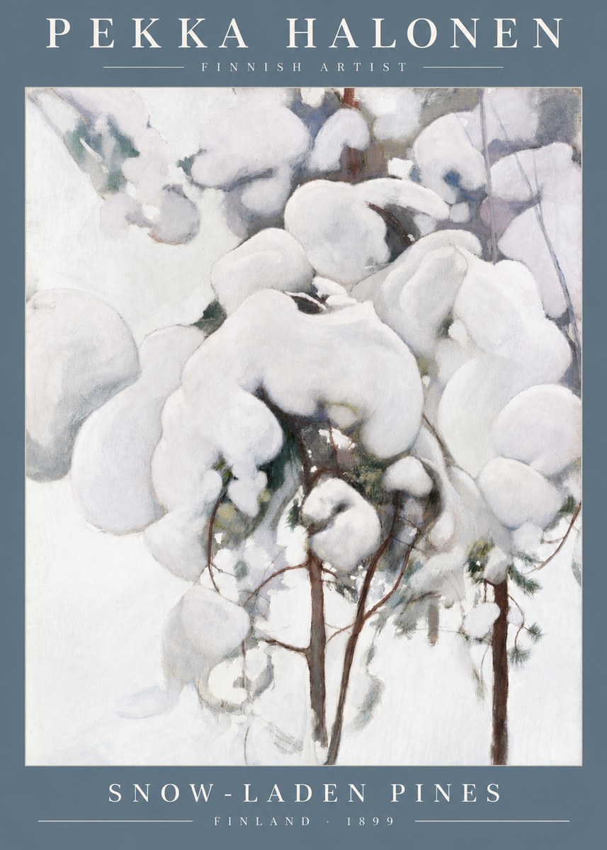 Pekka Halonen Snow-laden Pines No3 - Poszter