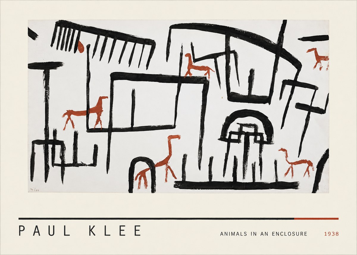 Paul Klee Animals in an Enclosure No4 - Poszter