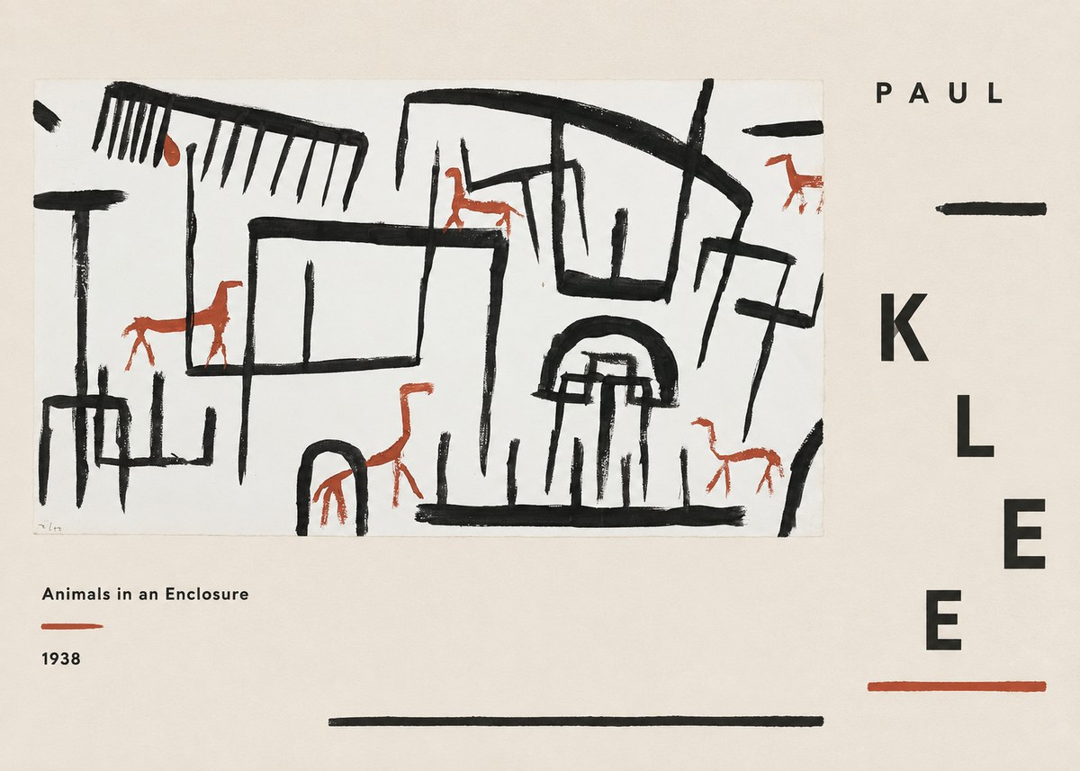 Paul Klee Animals in an Enclosure No6 - Poszter