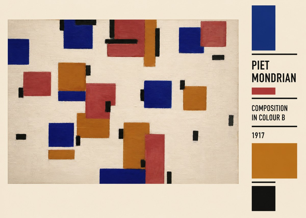 Piet Mondrian Composition in Colour B No2 - Poszter