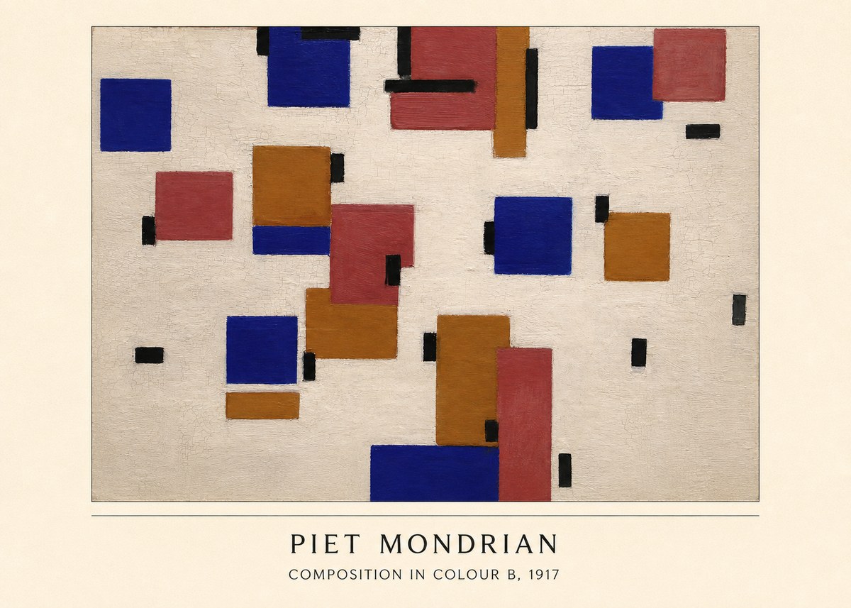 Piet Mondrian Composition in Colour B No4 - Poszter